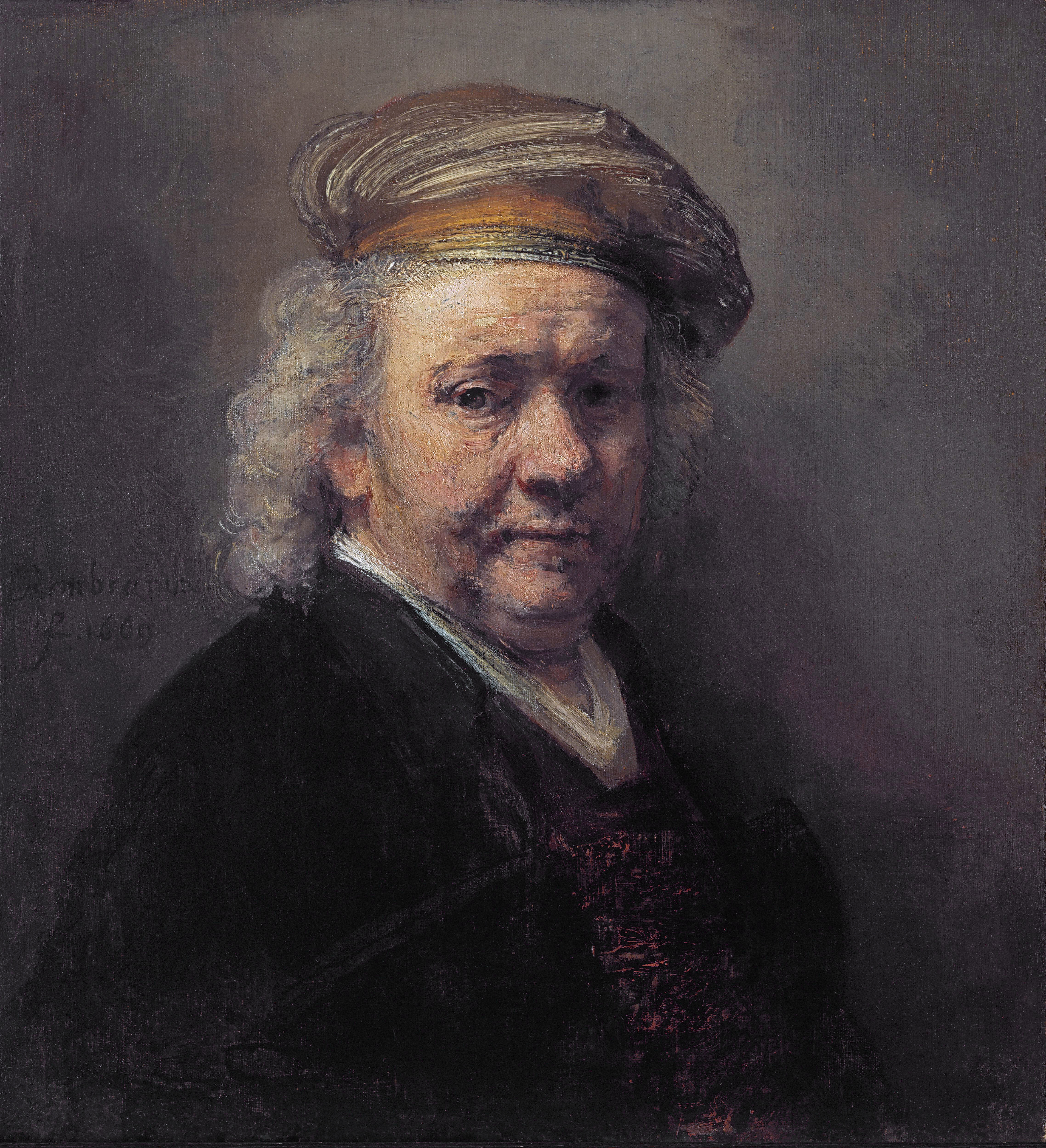 Self portrait, by Rembrandt