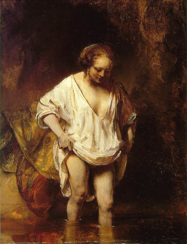 woman-bathing-in-stream-by-rembrandt